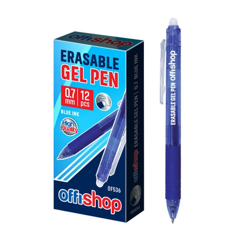 Pix cu cerneala termosensibila, 0.7 mm, grip cauciucat cu striatii, albastru - imagine 4